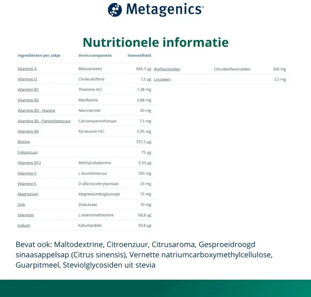 Metagenics Multigenics Men 30ml - 30 Stuks