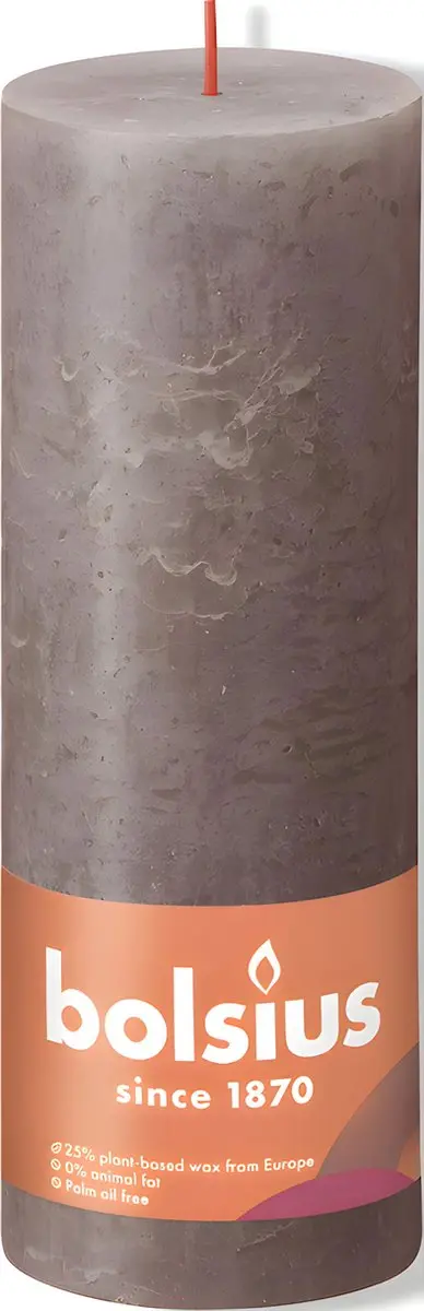 Bolsius Stompkaars Rustic Taupe Ø68mm - 85 Branduren