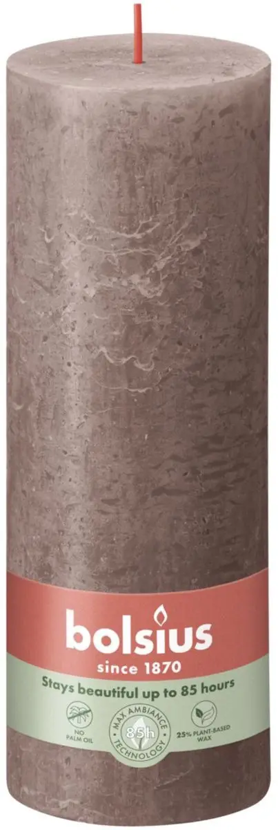 Bolsius Stompkaars Rustic Taupe Ø68mm