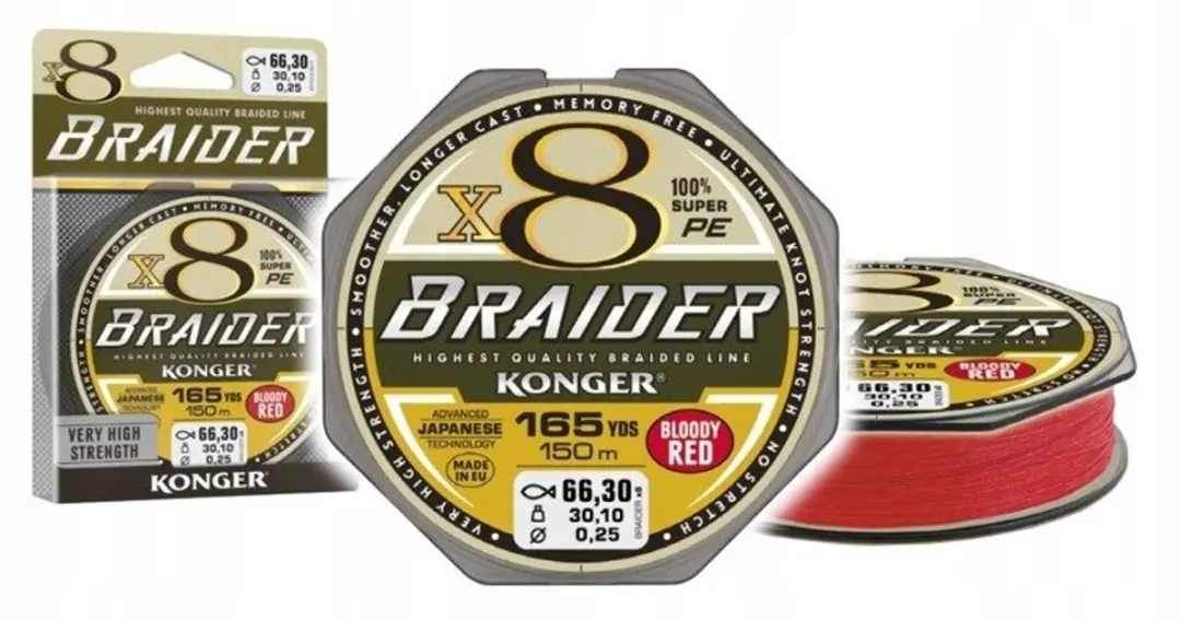 Konger Braider X8 Bloody Red Vislijn