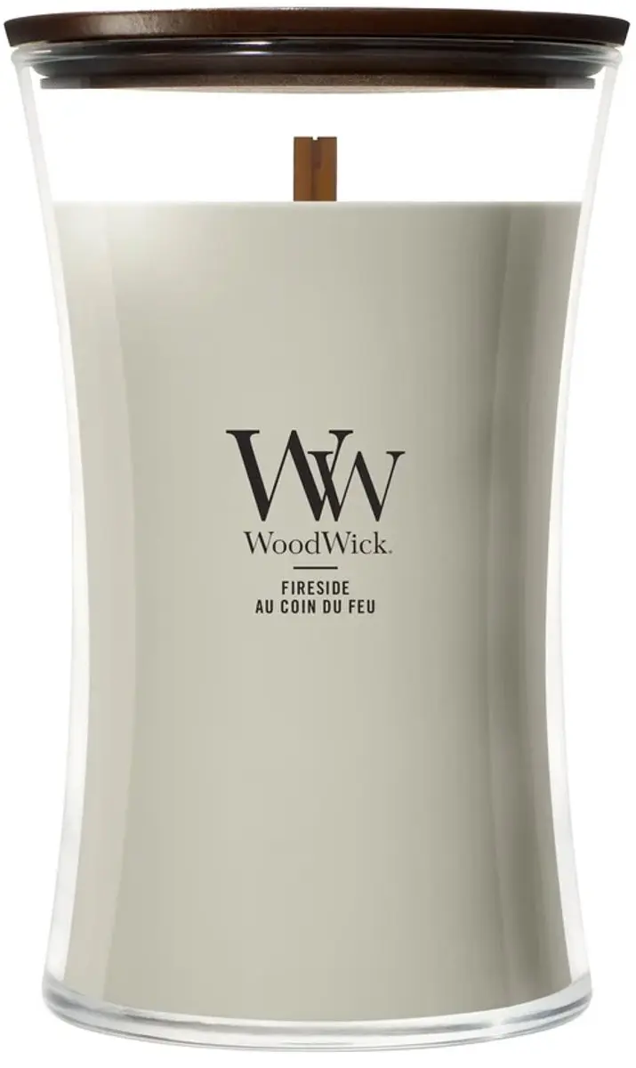 Woodwick Hourglass Geurkaars Fireside