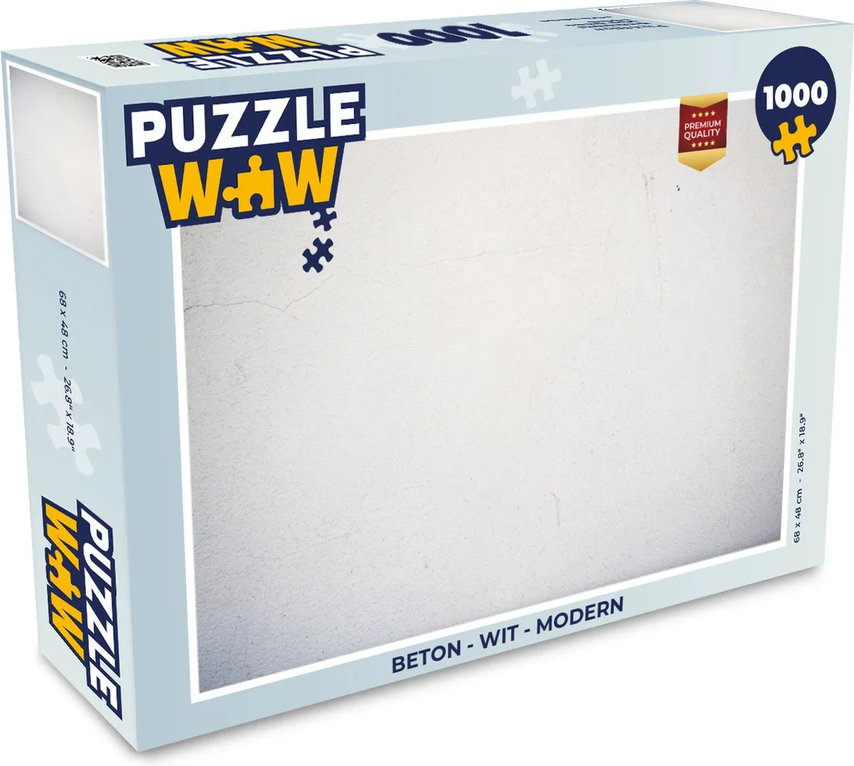 PuzzleWow Legpuzzel 1000 Stuks - Wit