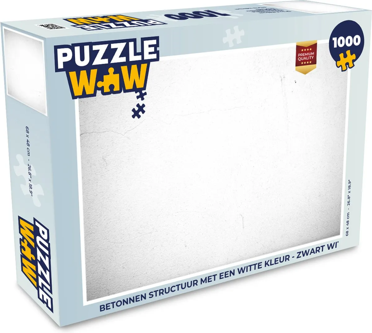 PuzzleWow Legpuzzel 1000 Stuks - Wit