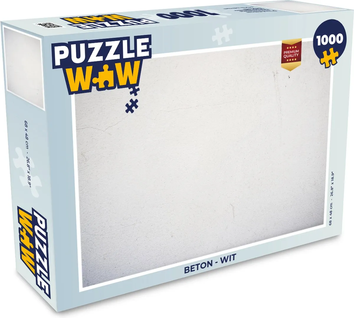 PuzzleWow Legpuzzel 1000 Stuks - Wit