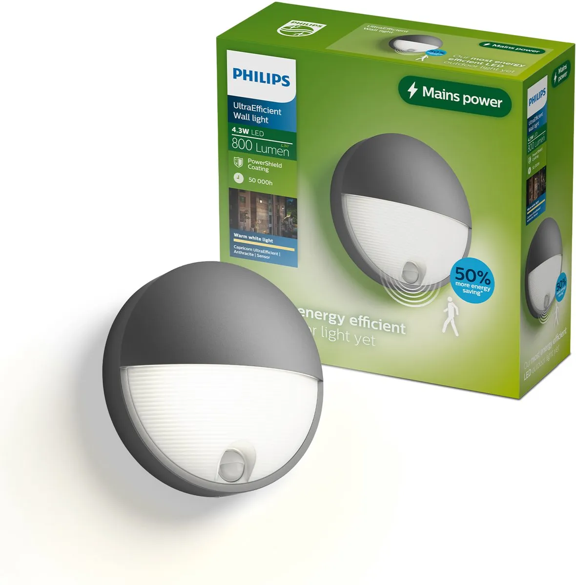 Philips Capricorn Wandlamp Antraciet