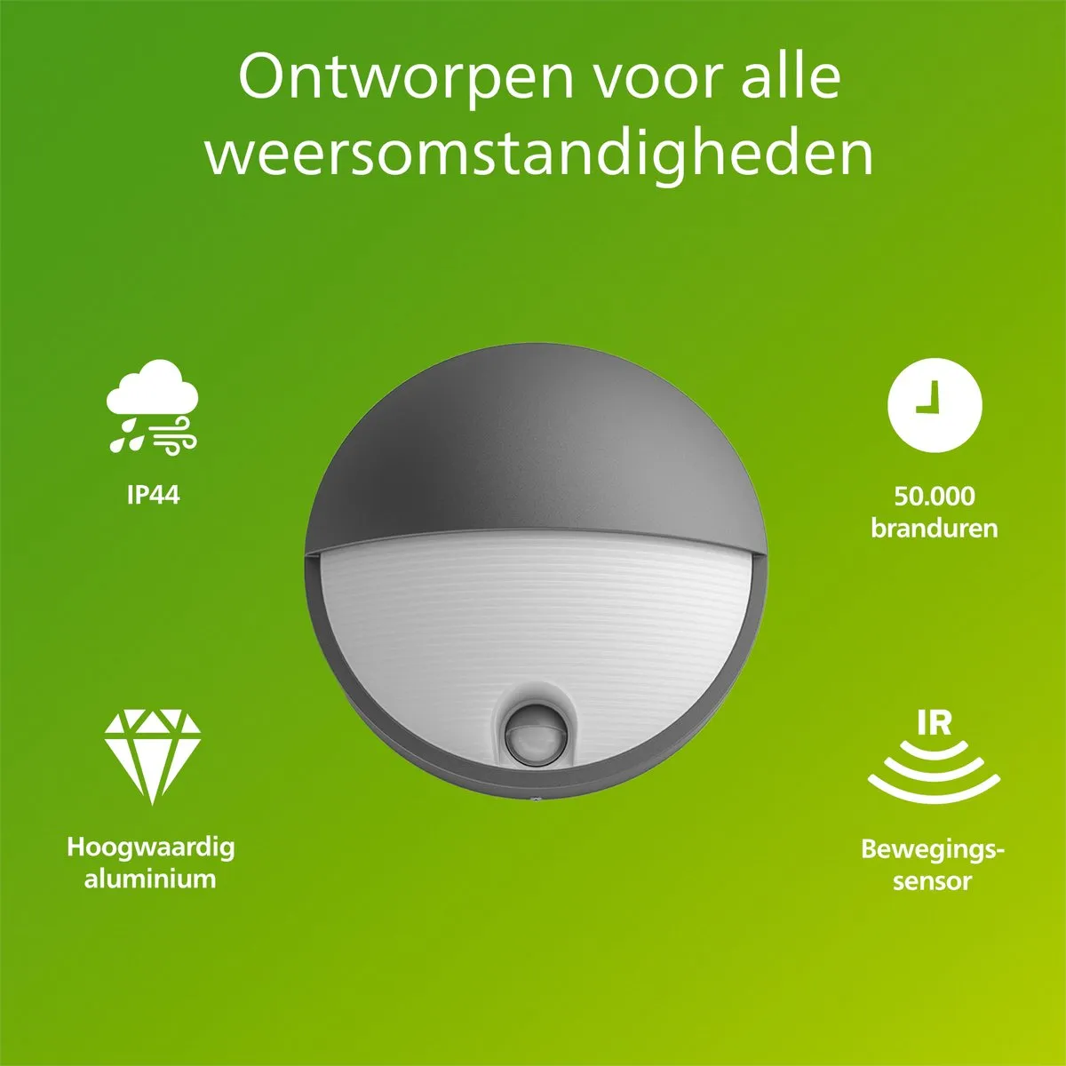 Philips Capricorn Wandlamp Antraciet - Buiten IP44 2700K