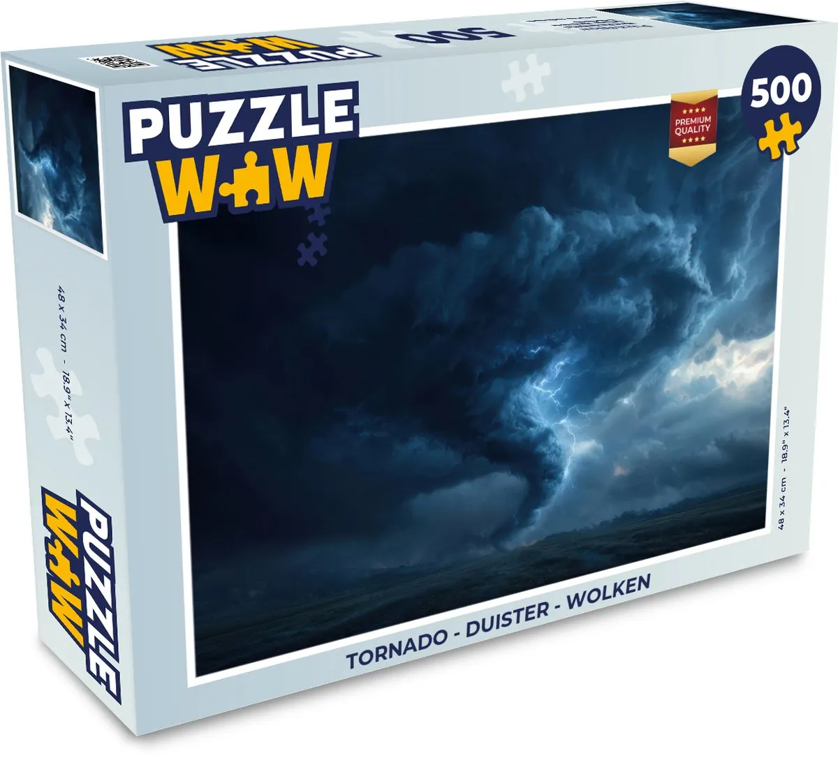PuzzleWow Tornado Legpuzzel 500 Stuks - Bliksem