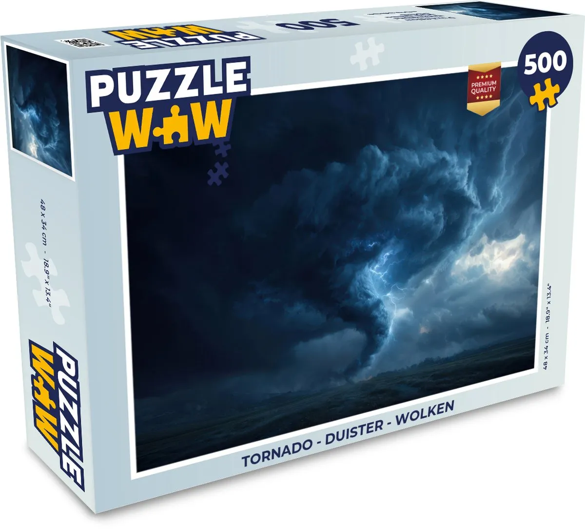 PuzzleWow Tornado Legpuzzel 500 Stuks - Bliksem