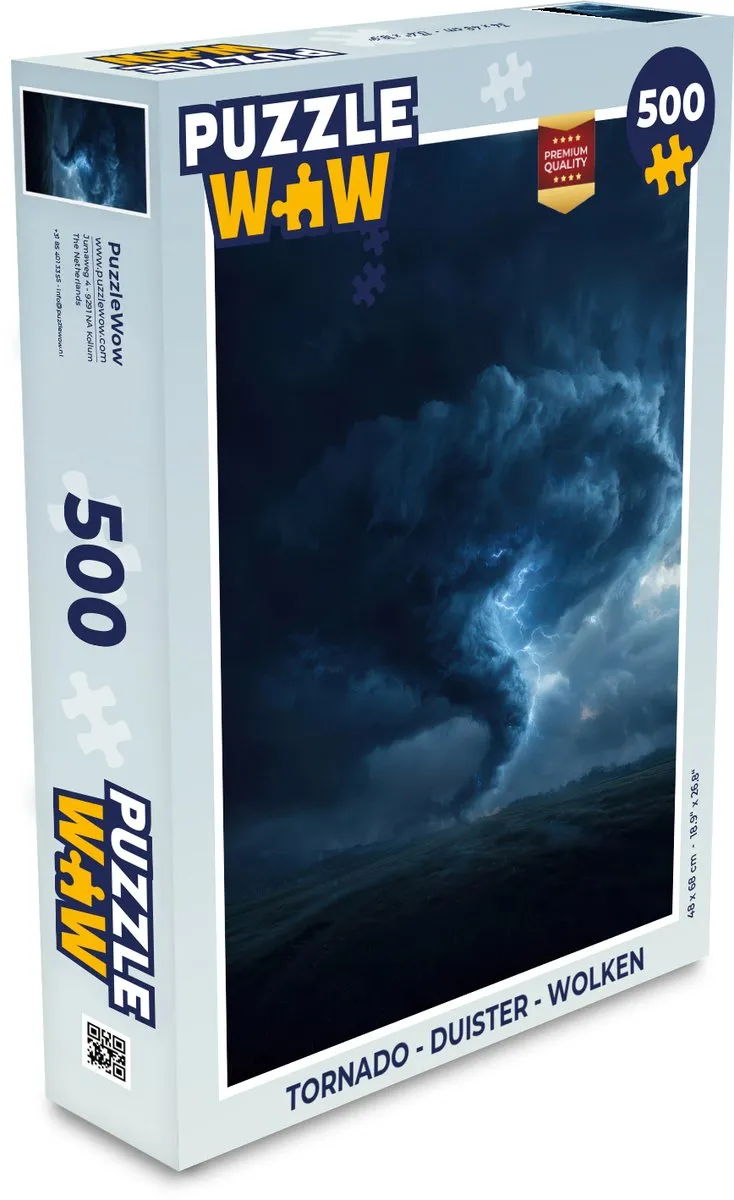 PuzzleWow Tornado Legpuzzel 500 Stuks - Bliksem