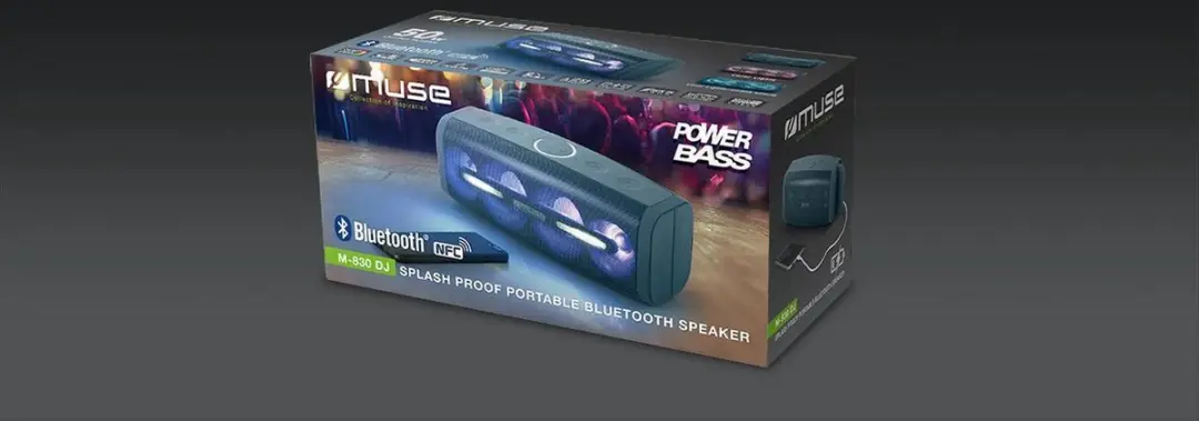Muse M-830DJ Draagbare Bluetooth Speaker - Grijs - afbeelding 5 van 6