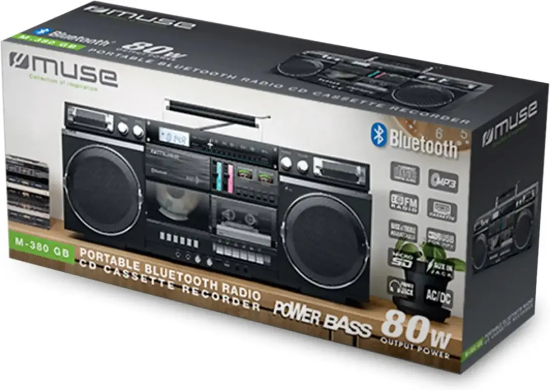 Muse M-380GB Ghettoblaster - 80W - Zwart