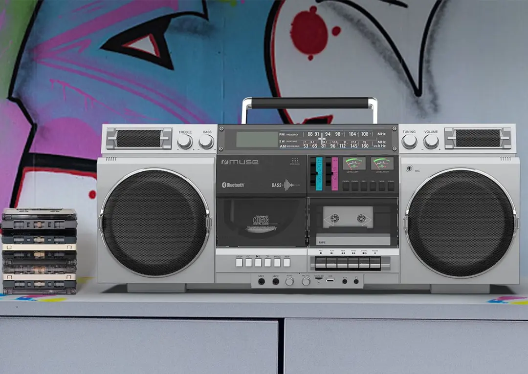 Muse M-380GBS Ghettoblaster - 80W - Zilver
