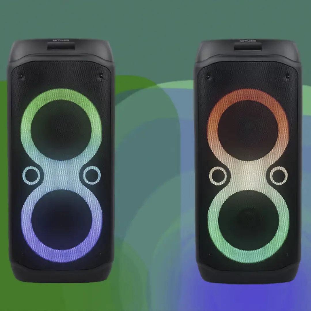 Muse M-1937DJ Bluetooth Party Speaker 600W - Zwart - afbeelding 6 van 6