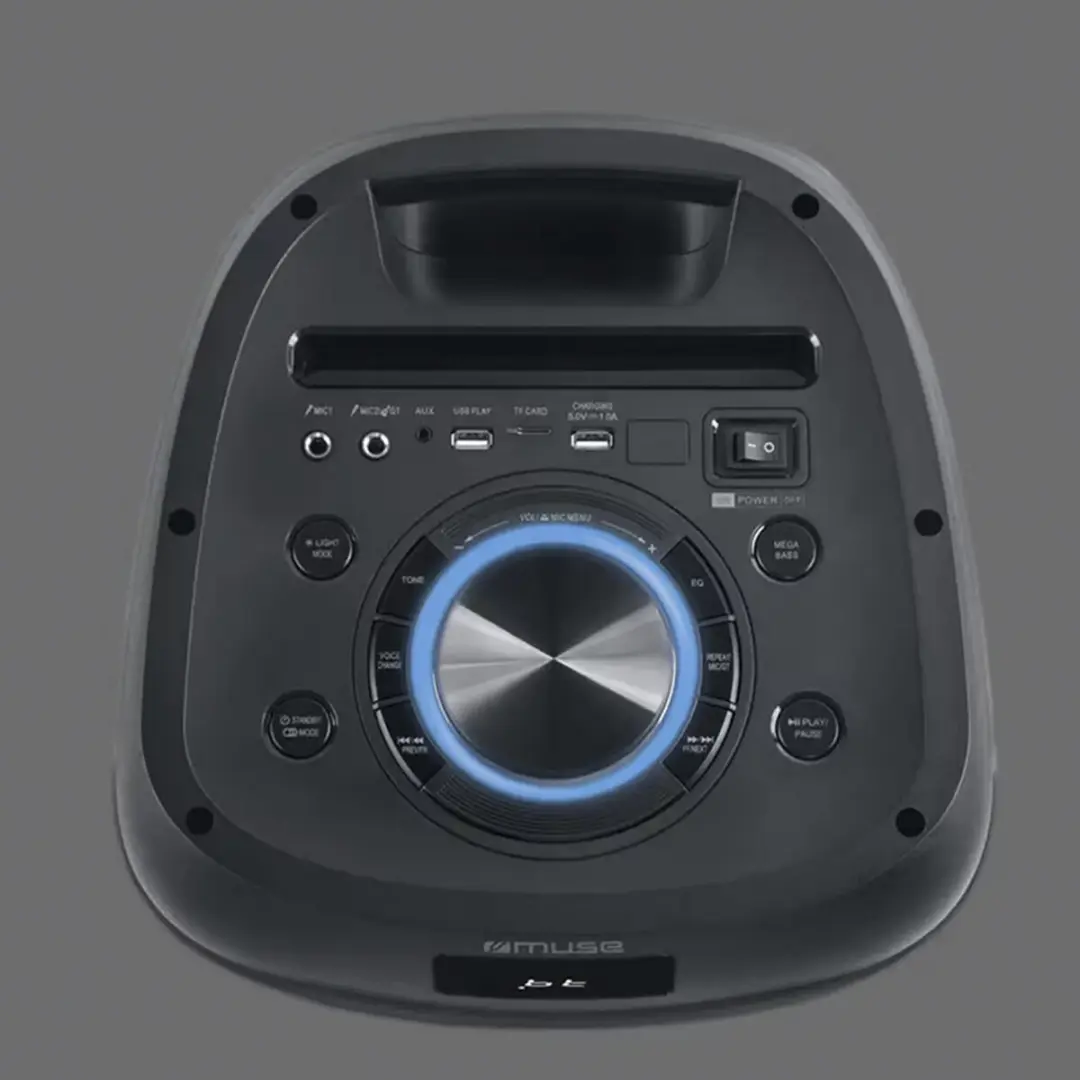 Muse M-1937DJ Bluetooth Party Speaker 600W - Zwart - afbeelding 3 van 6
