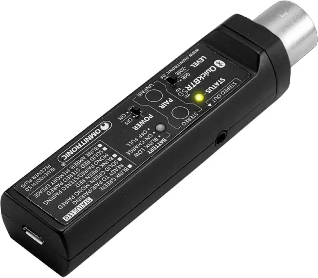 Omnitronic QuickBTR-5.0 XLR AptX Bluetooth Ontvanger