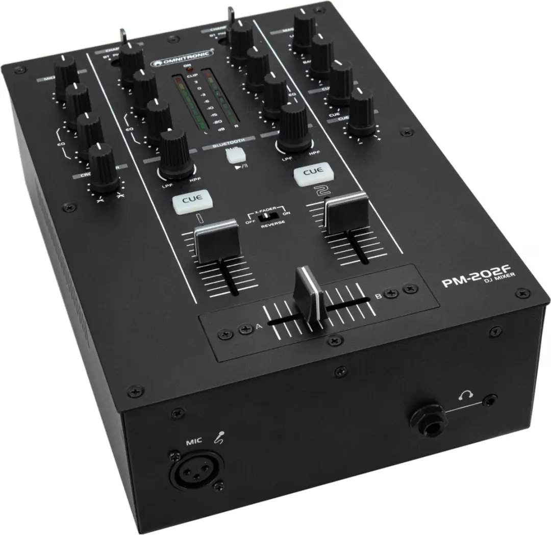 Omnitronic PM-202F DJ Mixer - 2 Kanalen - Zwart - afbeelding 6 van 6