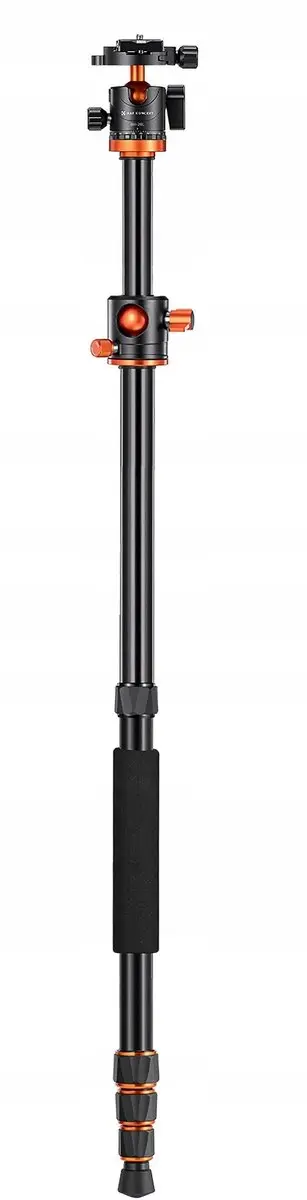 K&F Concept T254A4 Statief BH-28L Kogelkop - Max 193cm - 4 Secties - Zwart