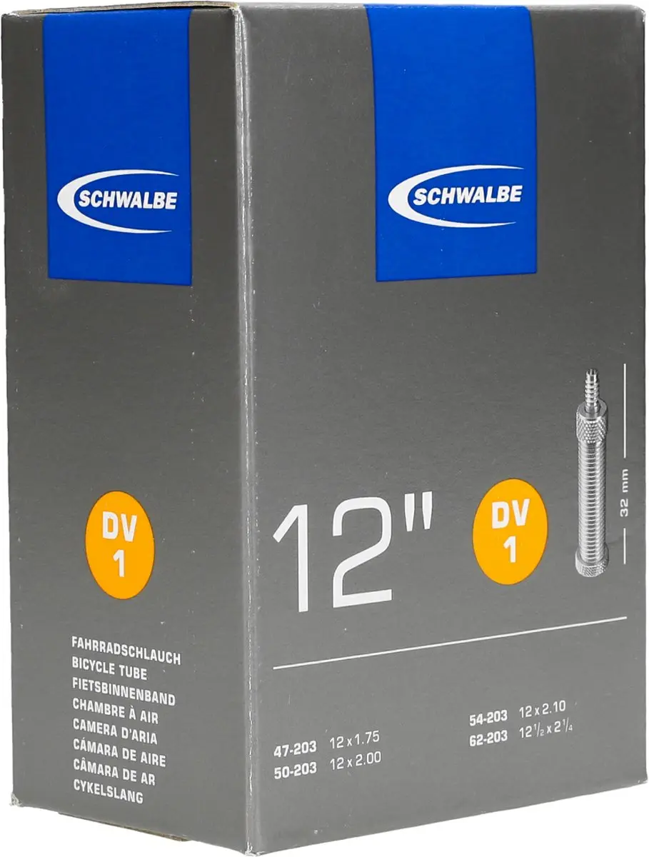 Schwalbe DV1 12 47/62-203 Binnenband - 32mm - Hollands ventiel