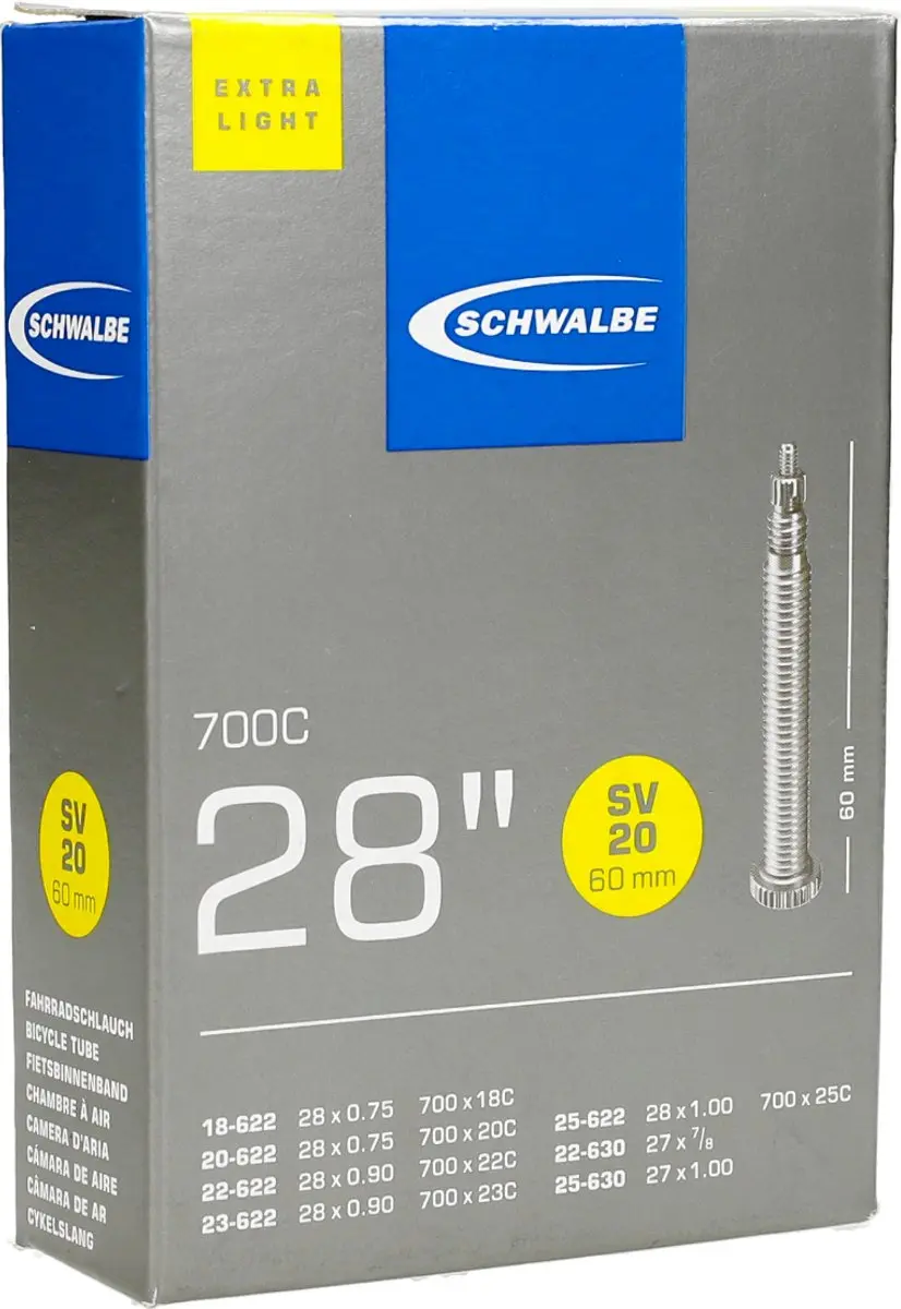 Schwalbe Extra Light SV20 Binnenband 28/18-622/630 - 60mm Presta