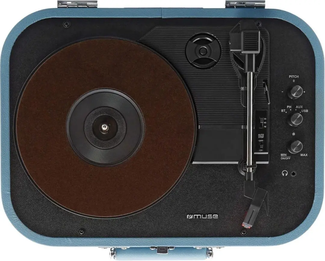 Muse MT-201BVB Bluetooth Kofferplatenspeler - Blauw - afbeelding 3 van 6