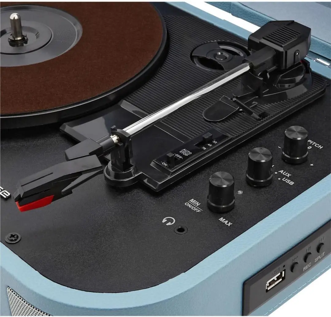 Muse MT-201BVB Bluetooth Kofferplatenspeler - Blauw - afbeelding 4 van 6