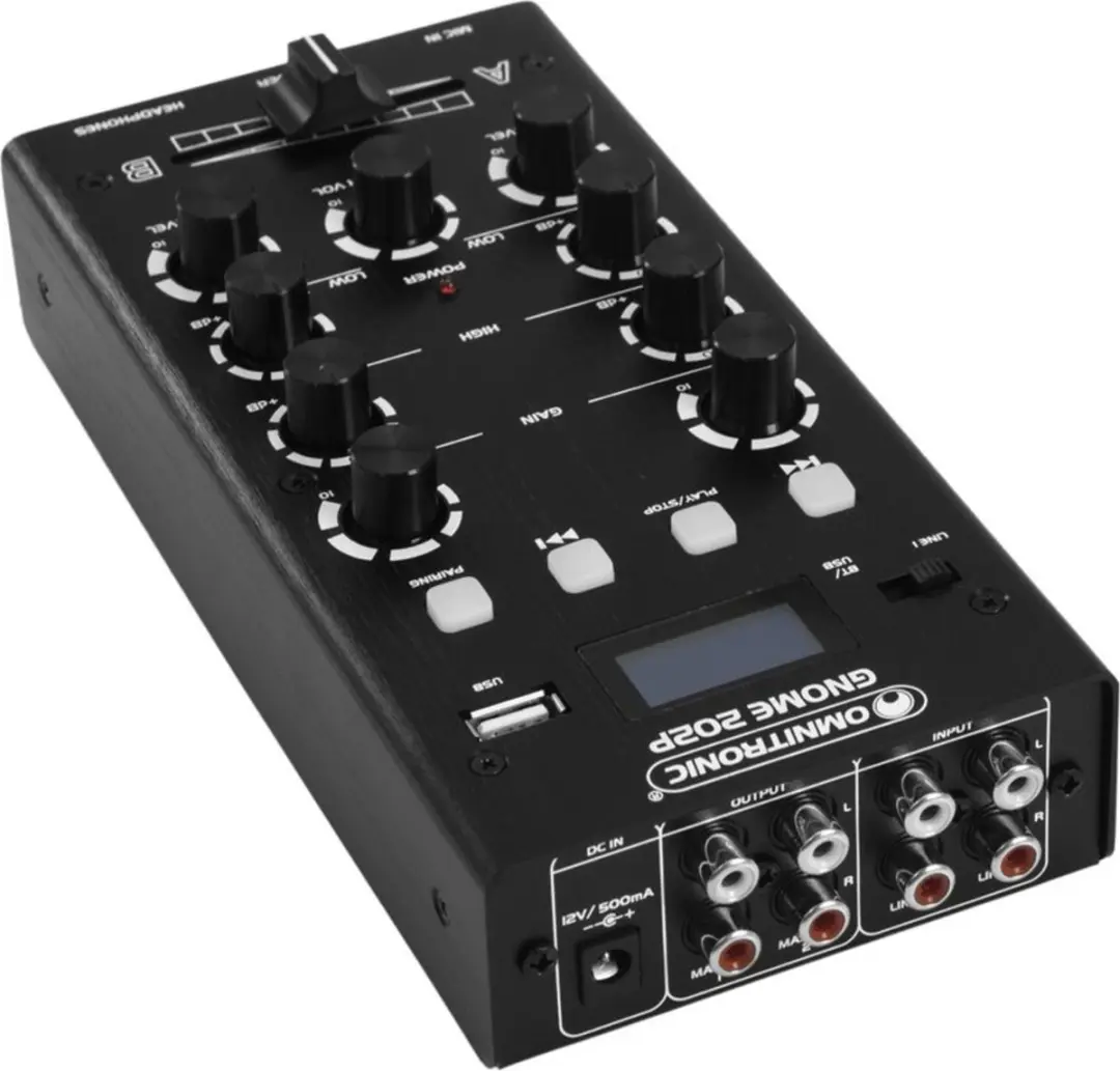 Omnitronic GNOME-202P Mengpaneel - 2 Kanalen - Zwart - afbeelding 6 van 6