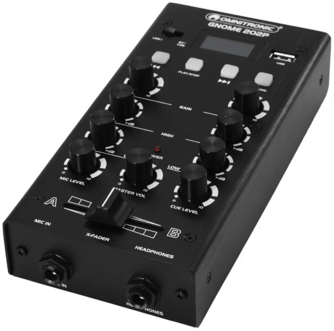Omnitronic GNOME-202P Mengpaneel - 2 Kanalen - Zwart - afbeelding 4 van 6