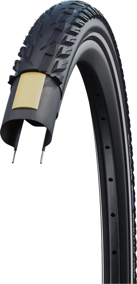 Schwalbe Silento K-Guard Buitenband 26x1.75 - Zwart met reflectie