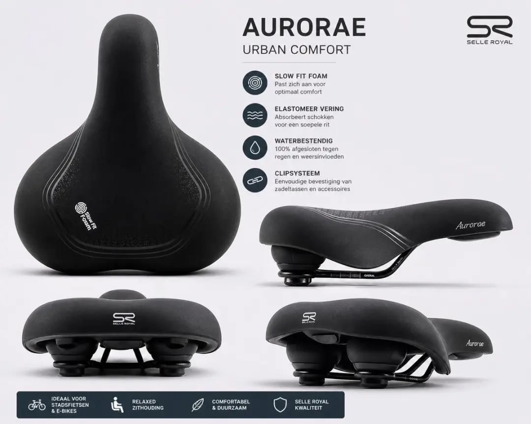 Selle Royal Aurorae Urban Life Zadel - Zwart