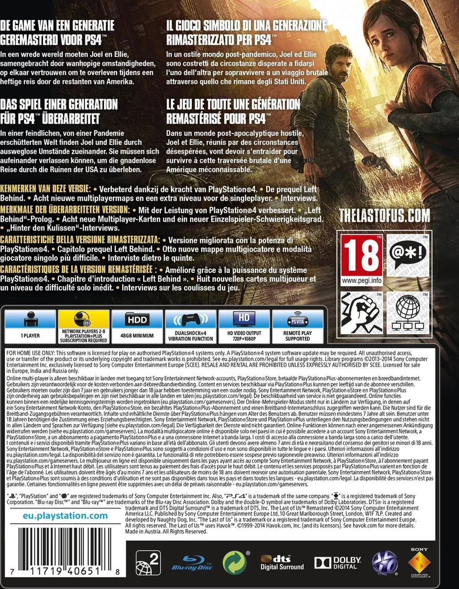Sony PlayStation The Last of Us Remastered - PS4 - afbeelding 6 van 6