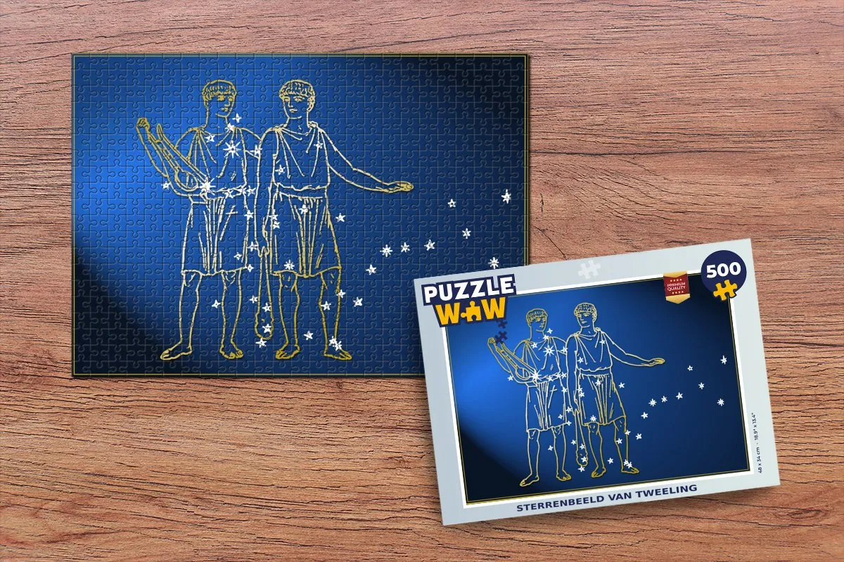 PuzzleWow Sterrenbeeld Puzzel - Tweelingen & Maagd 500 Stuks - Multicolor