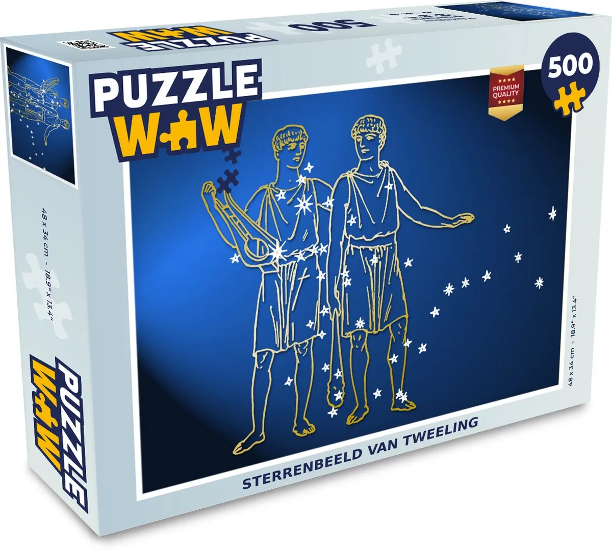 PuzzleWow Sterrenbeeld Puzzel - Tweelingen & Maagd 500 Stuks - Multicolor