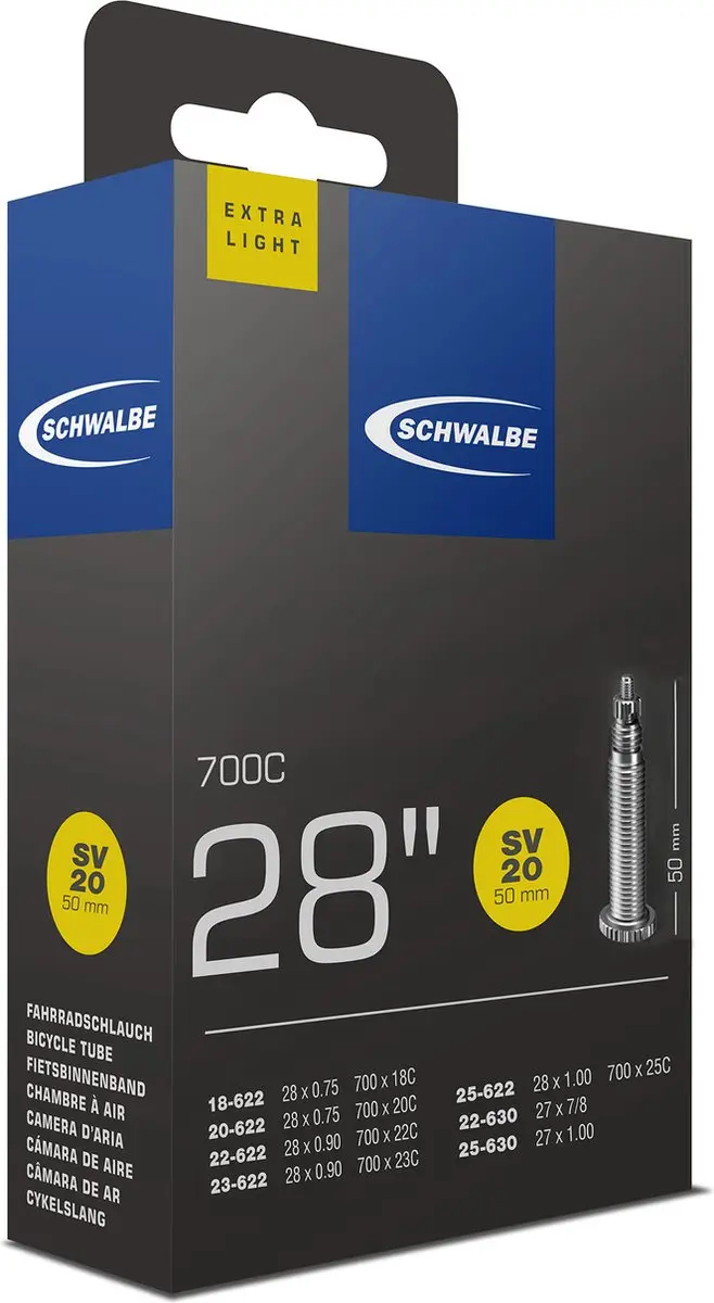Schwalbe Binnenband 18-622/25-630 - Zwart