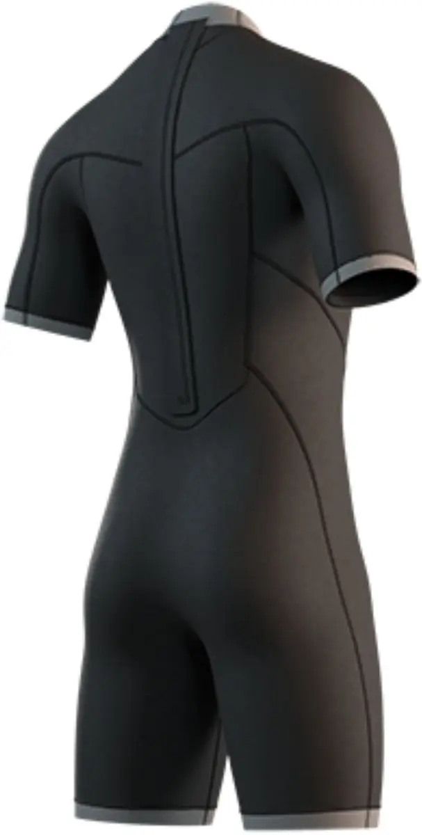 2026 Mystic Heren Brand 3/2mm Rug Ritssluiting Flatlock Shorty Wetsuit