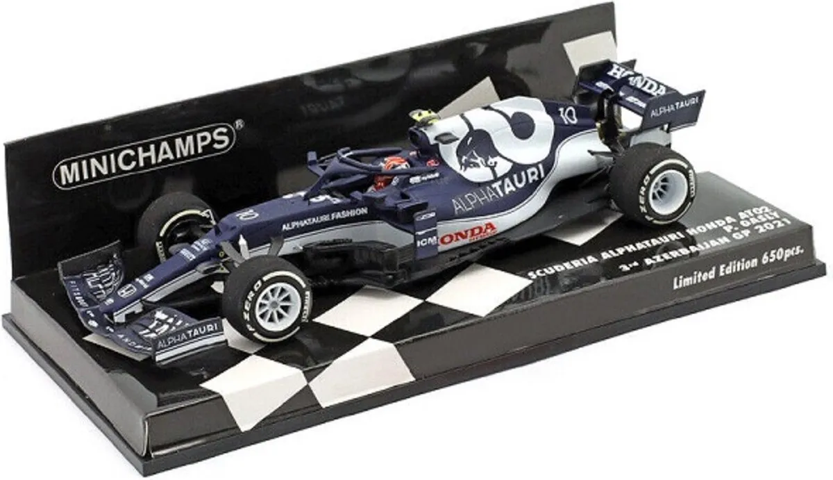 F1 Scuderia Alphatauri Honda AT02 #10 3rd Azerbeidzjan GP 2021 - Minichamps 1:43 - Diversen Kleuren