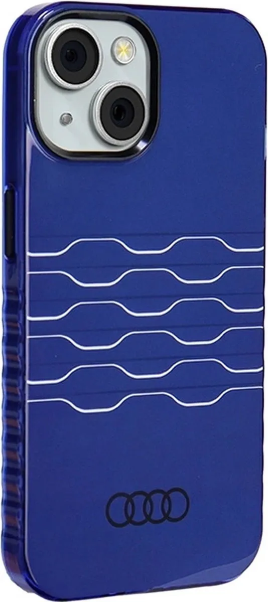 Audi IML Grille Pattern Back Case MagSafe - iPhone 15 - Blauw - afbeelding 5 van 6