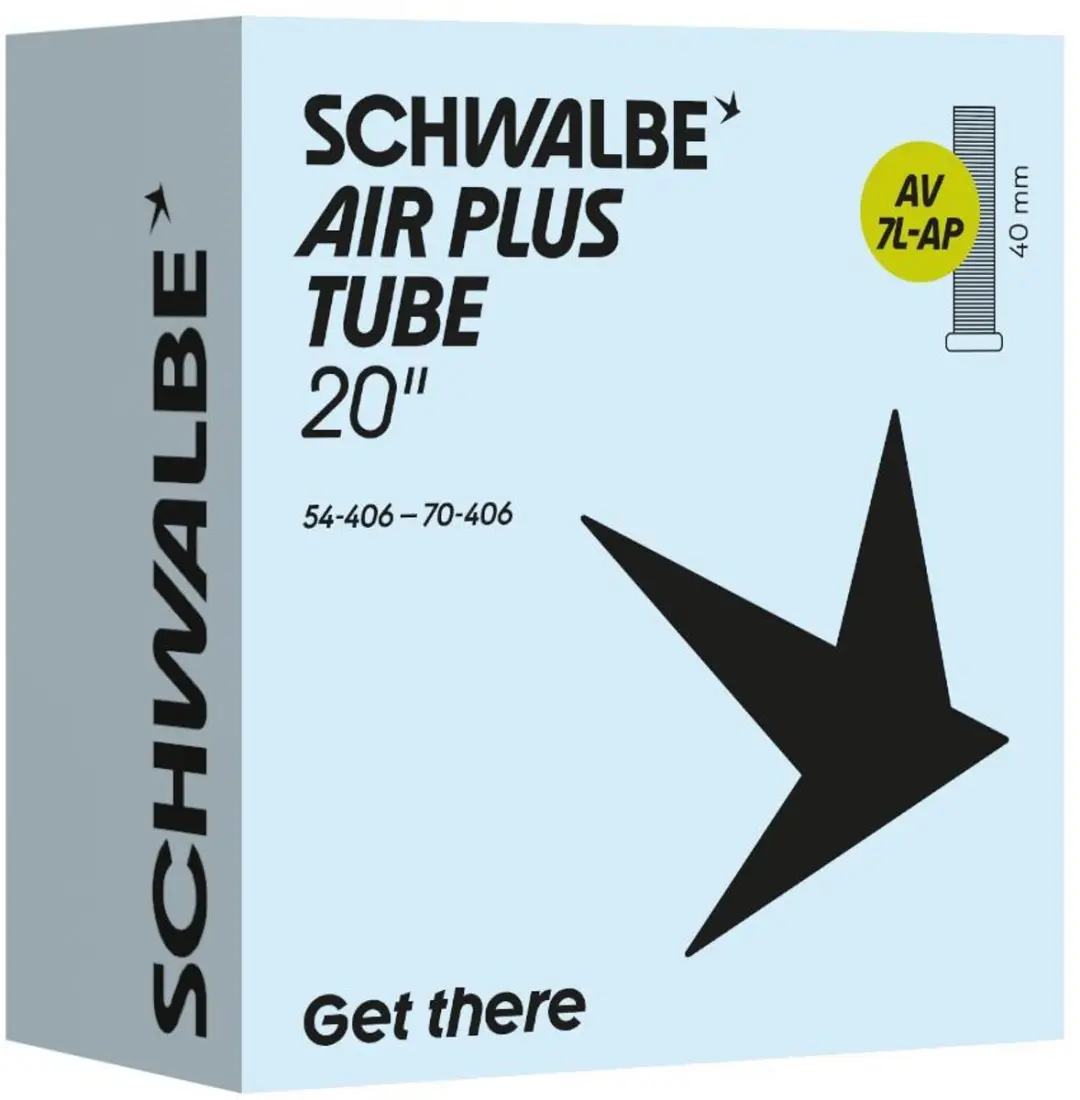 Schwalbe Air Plus binnenband AV7L-AP 20 inch ETRTO 54/70-406 Auto/schrader venti