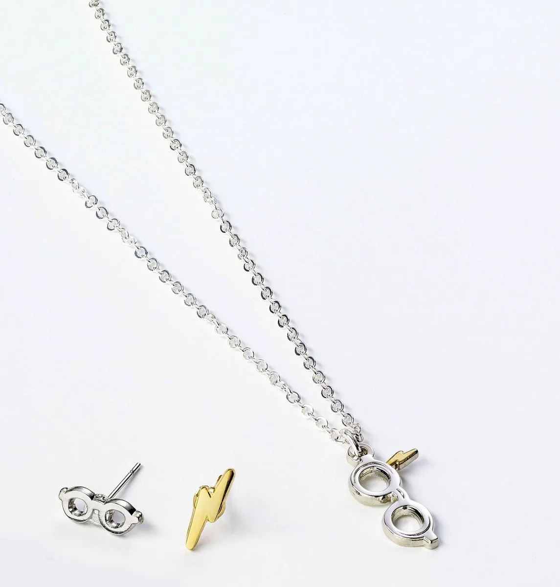 Harry Potter Goud/Zilver Harry Potter Bril Halsketting & Oorbellen
