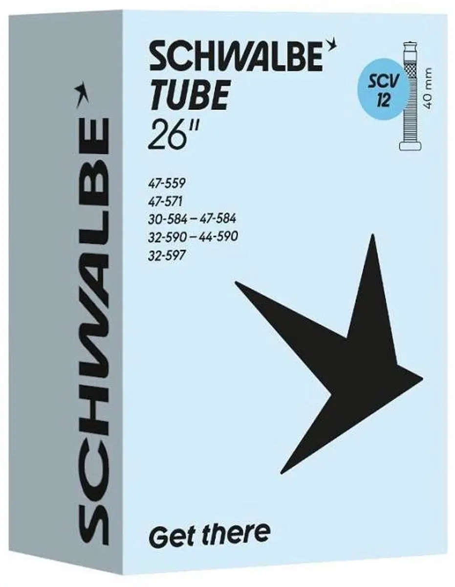 Schwalbe Tube SCV12 26" - Presta Klep - Zwart