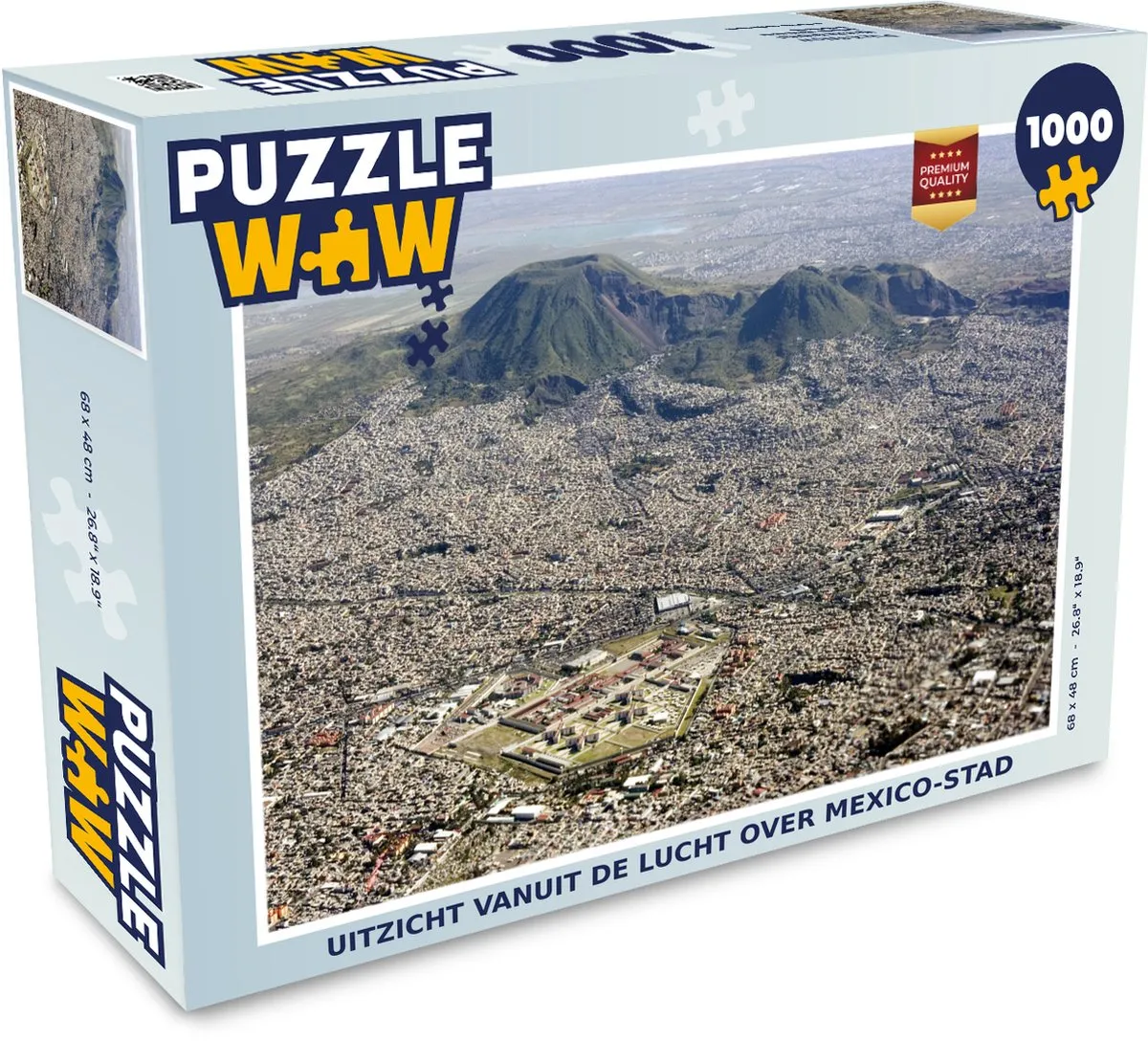PuzzleWow Legpuzzel 1000 Stuks Mexico-Stad - Multicolor