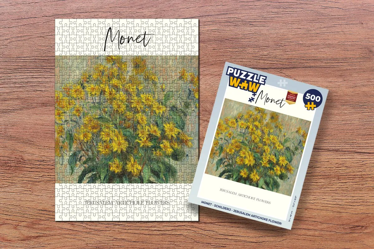 PuzzleWow Monet Jerusalem Artichoke Flowers Legpuzzel 500 Stuks - Multicolor