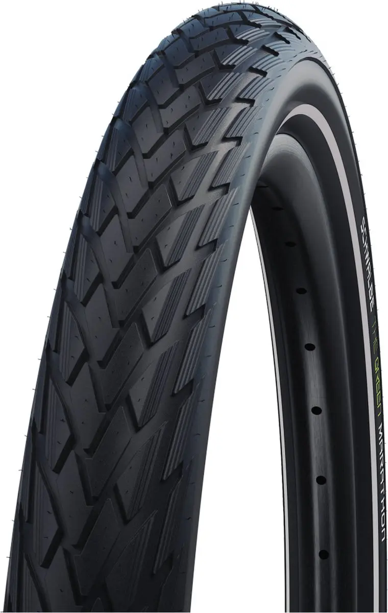 Schwalbe Green Marathon GreenGuard 20x1.75 Buitenband - Zwart met reflectie