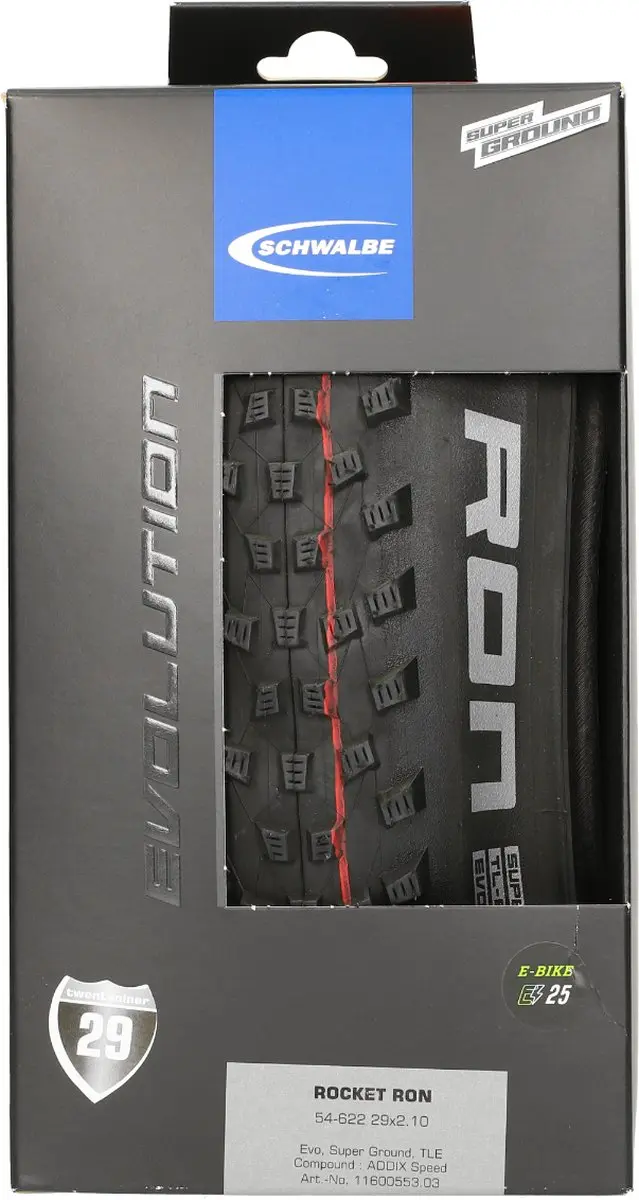 Vouwband Schwalbe Rocket Ron Super Ground 29 x 2.10 / 54-622 mm - zwart