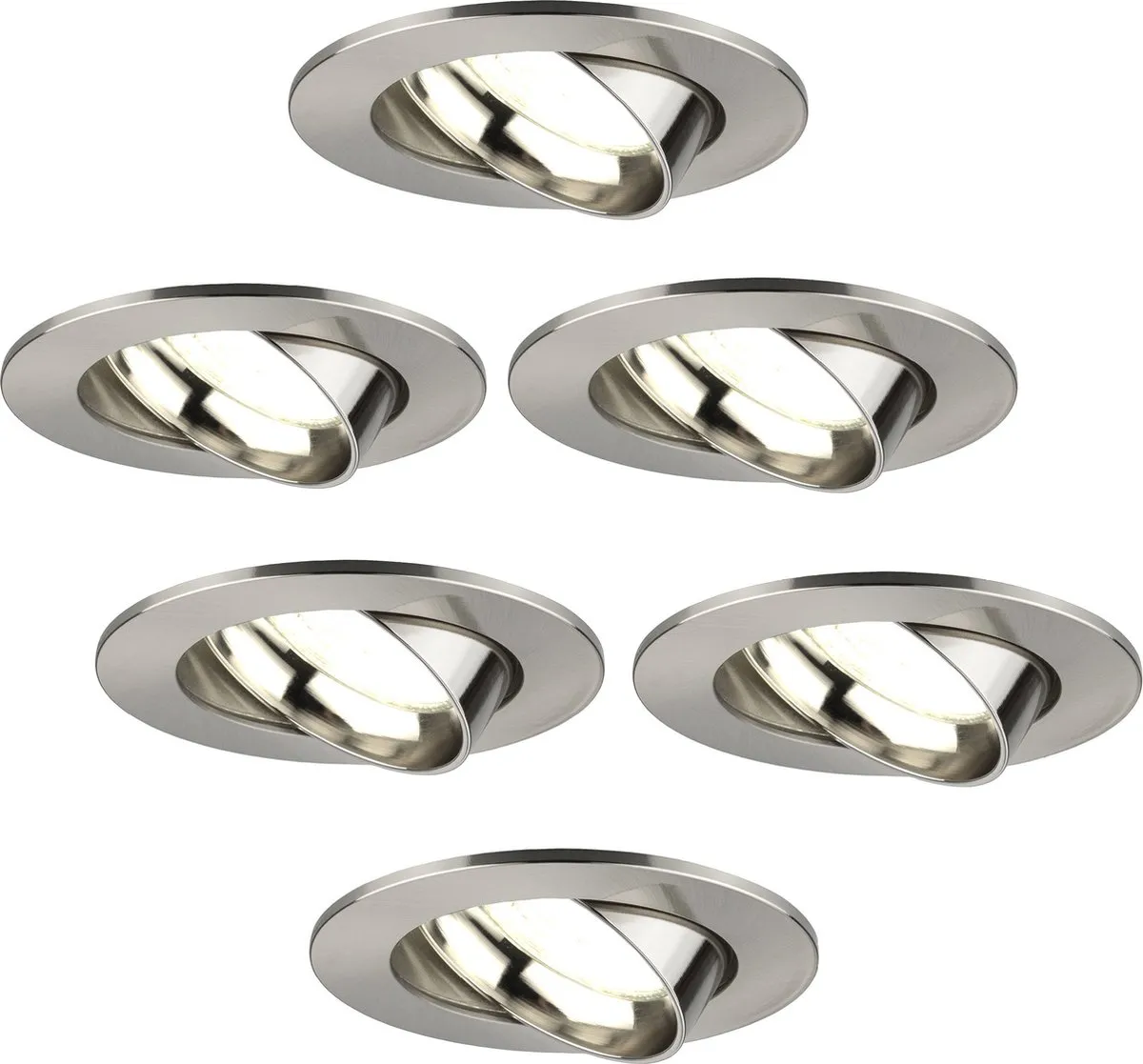 Ledvion 6X LED Inbouwspot Rio RVS
