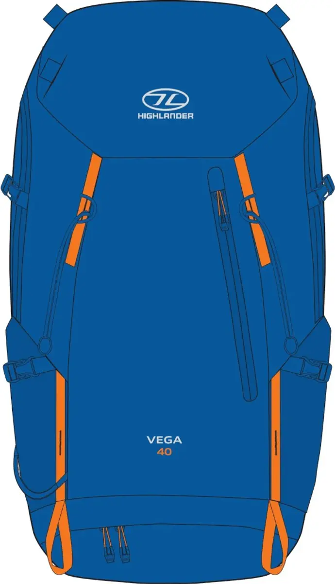 Highlander Vega Rucksack Herenrugzak 40L - Blauw