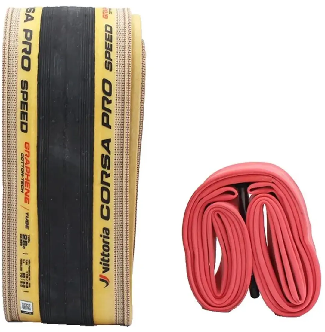 Vittoria Corsa Pro Speed G2.0 700c X 28 + Latex Tube Racefietsband Veelkleurig 7
