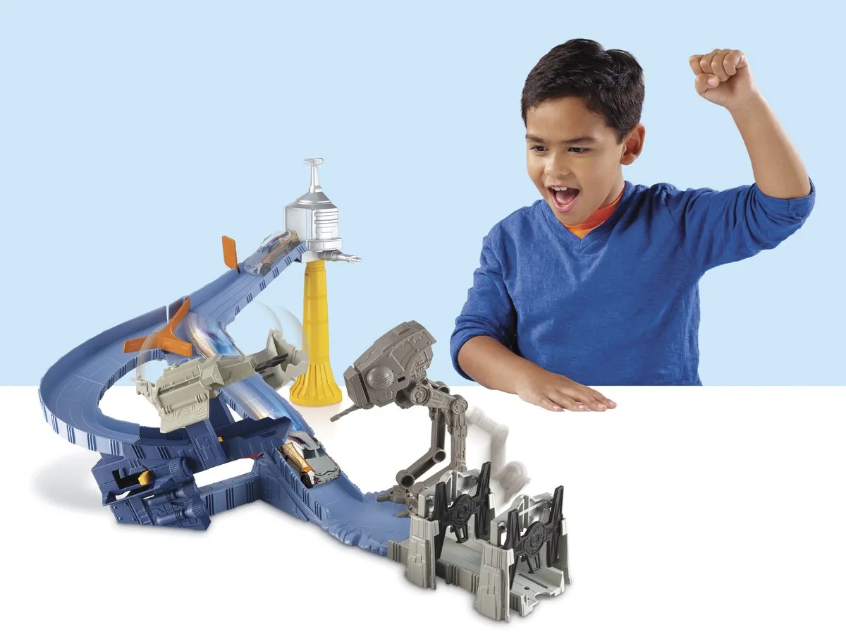 Hot Wheels Star Wars Racebaan Set CLM24 - Grijs/Zwart/Blauw - afbeelding 6 van 6