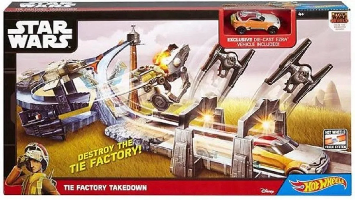 Hot Wheels Star Wars Racebaan Set CLM24 - Grijs/Zwart/Blauw