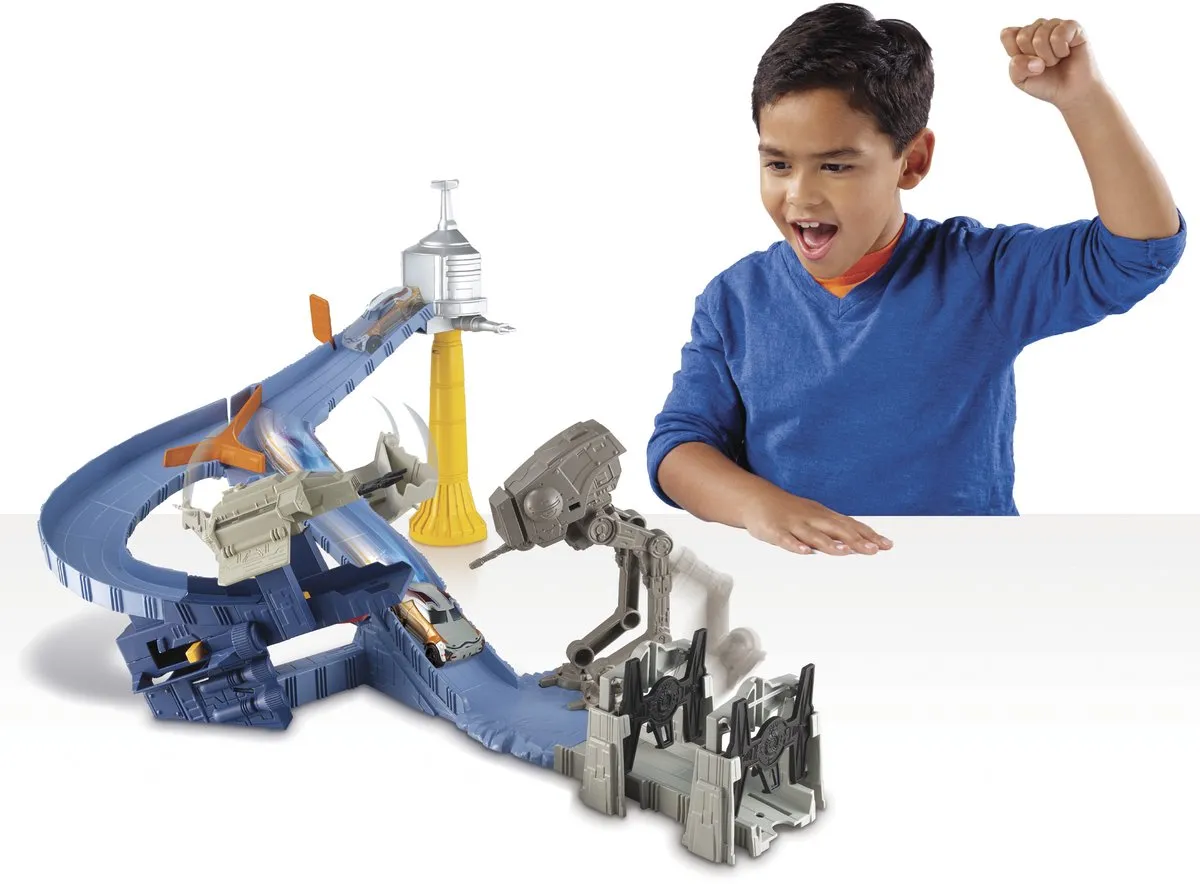 Hot Wheels Star Wars Racebaan Set CLM24 - Grijs/Zwart/Blauw