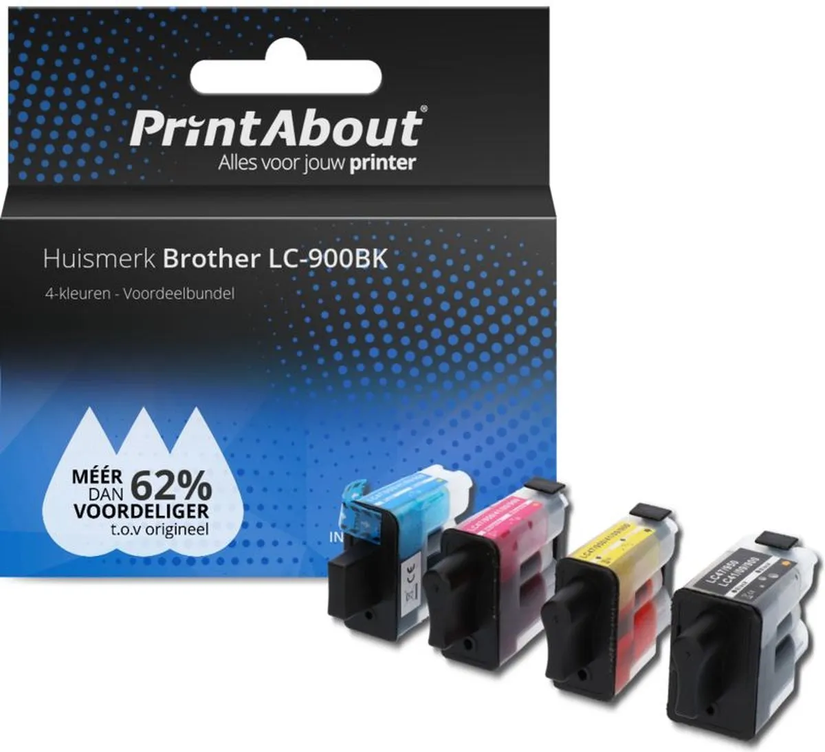 PrintAbout LC-900BK-PA2 Inktcartridge
